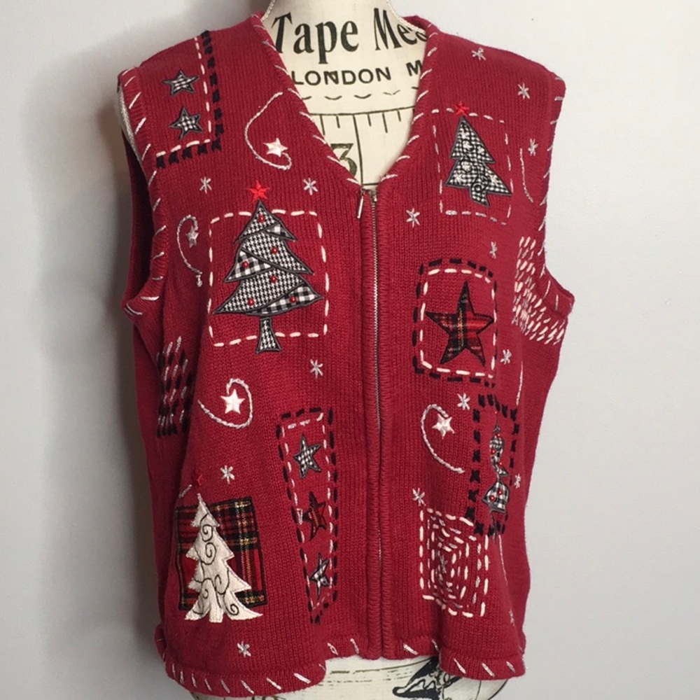 Vintage Erika Christmas Sweater Vest